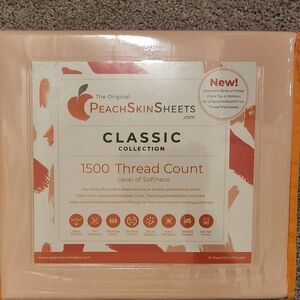 PeachSkinSheets Classic Collection 1500 Thread Count King Size Flat Sheet
